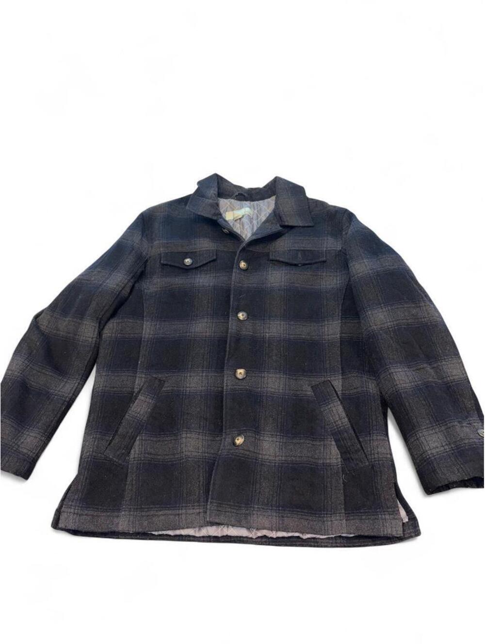 Vintage Utex Men's Wool Blend Shadow Plaid Quilted Lined Jacket